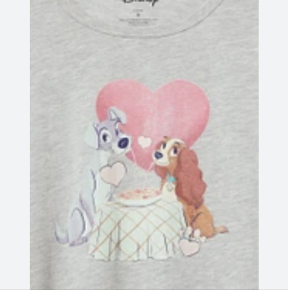 Torrid Disney Lady and the Tramp Gray Dog T-Shirt Size M/L, New - Picture 8 of 13